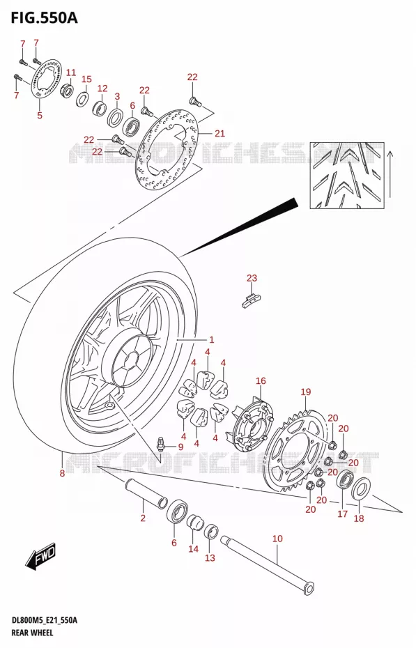 ROUE ARRIERE Suzuki MOTO 800 V-STROM 2025  DL800UQM5 E21 2025 M5 (E21)