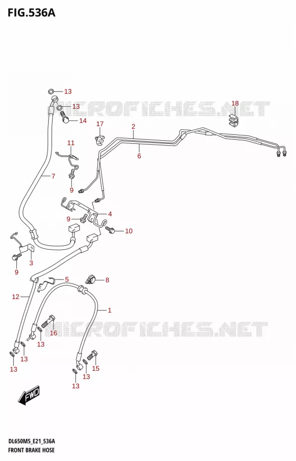 DURITE DE FREIN AVANT Suzuki MOTO 650 V-STROM 2025  DL650A 2025 M5 (E21)