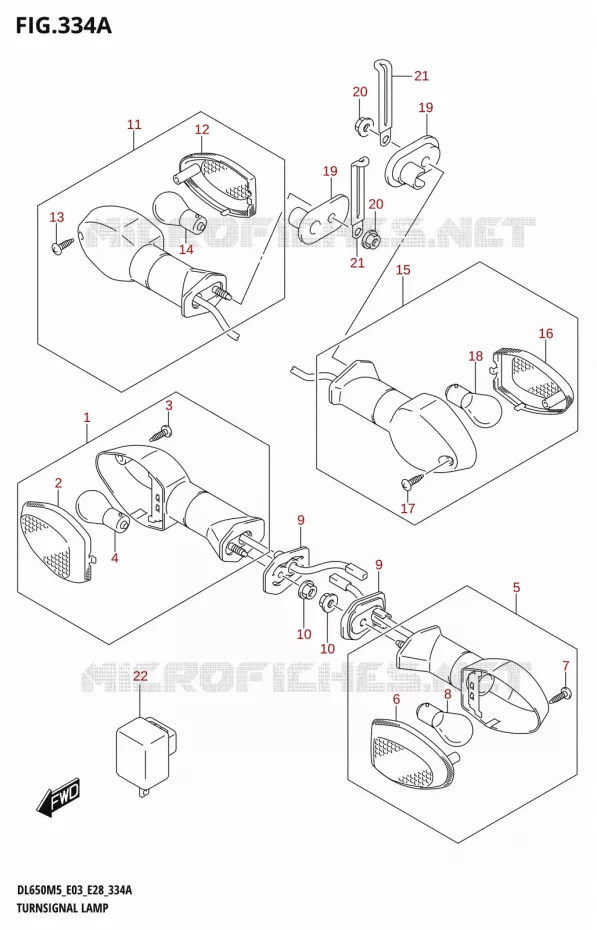 CLIGNOTANTS Suzuki MOTO 650 V-STROM 2025  DL650A 2025 M5 (E28)