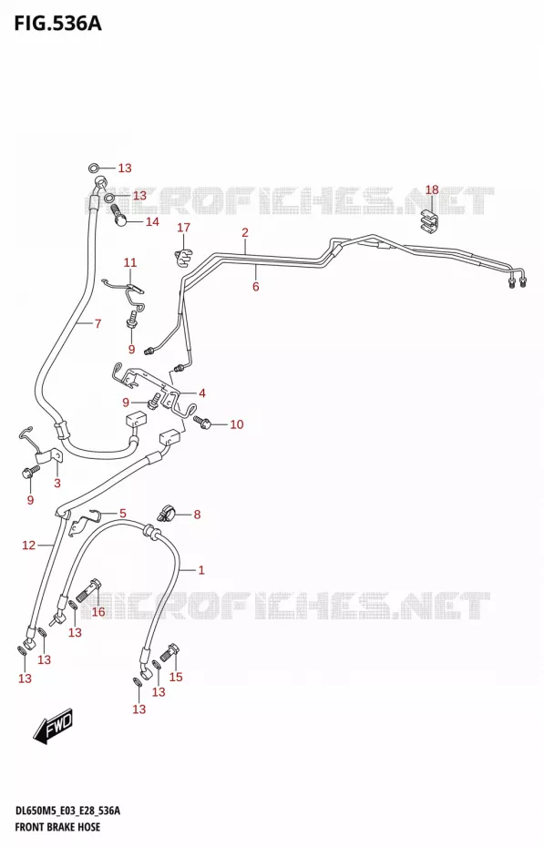DURITE DE FREIN AVANT Suzuki MOTO 650 V-STROM 2025  DL650A 2025 M5 (E28)