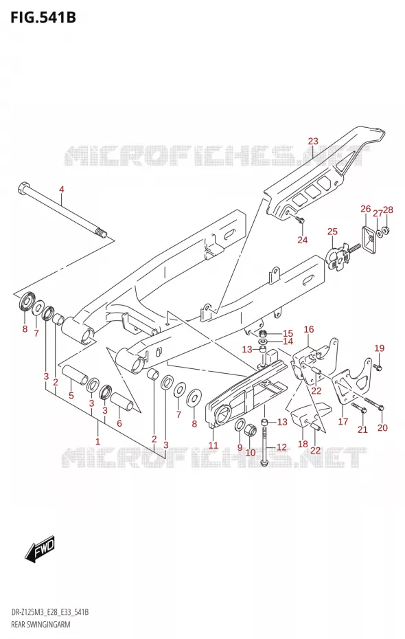 BRAS OSCILLANT (DR-Z125L:E28) Suzuki MOTO 125 DR-Z 2023  DR-Z125LM3 E28 2023 M3 (E28)