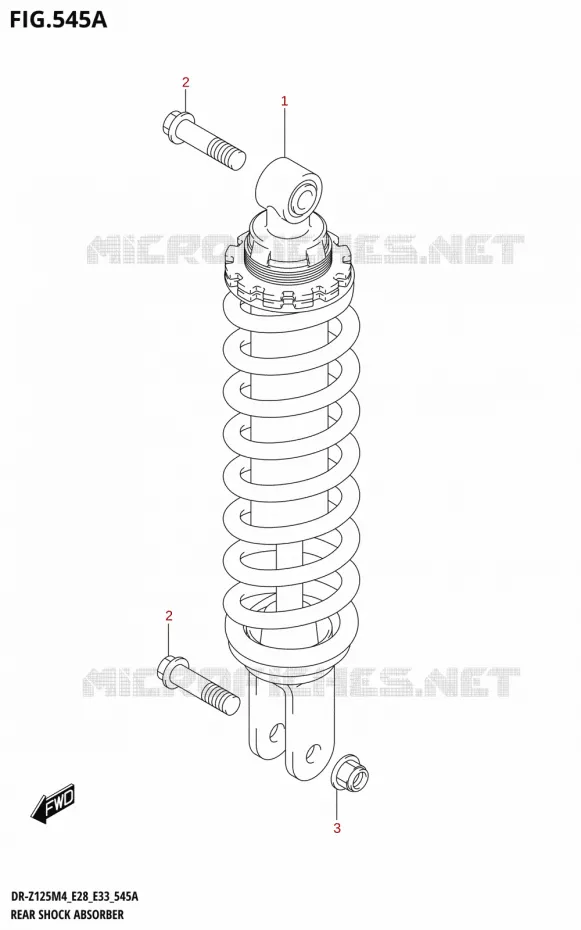 AMORTISSEUR ARRIERE (DR-Z125) Suzuki MOTO 125 DR-Z 2024  DR-Z125LM4 E28 2024 M4 (E28)