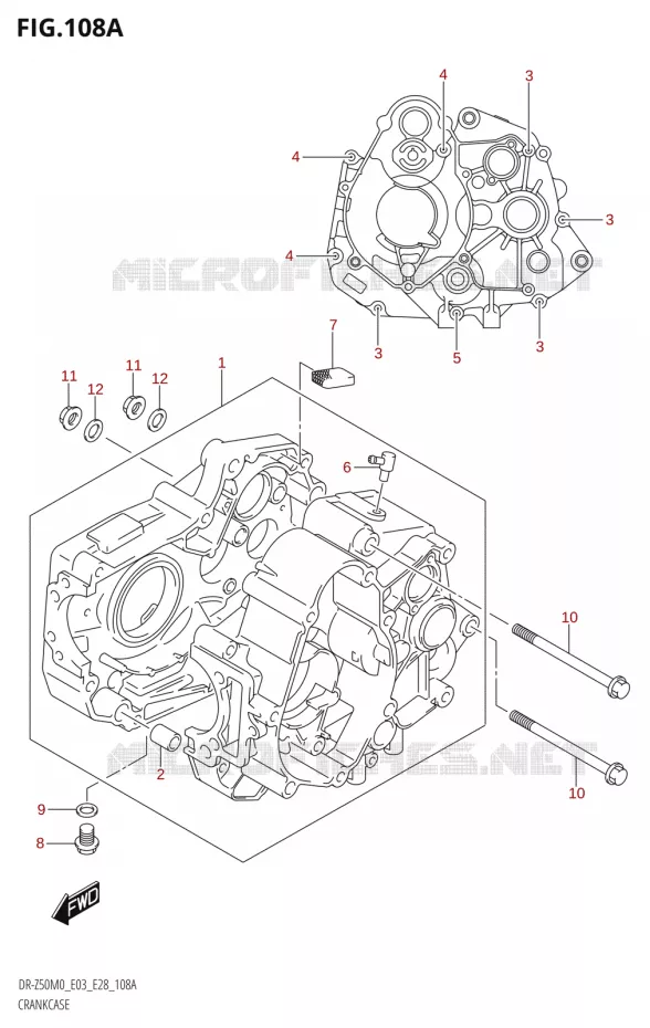 CARTERS MOTEUR Suzuki MOTO 50 DR 2020  DR-Z50 2020 M0 (E28)