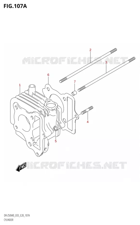 CYLINDRE Suzuki MOTO 50 DR 2020  DR-Z50 2020 M0 (E28)