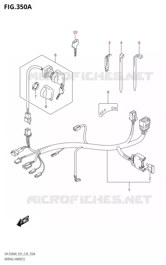 FAISCEAU ELECTRIQUE Suzuki MOTO 50 DR 2020  DR-Z50 2020 M0 (E28)