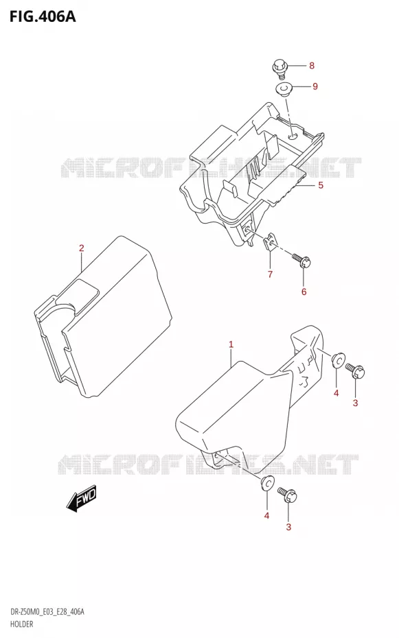 SUPPORT Suzuki MOTO 50 DR 2020  DR-Z50 2020 M0 (E28)