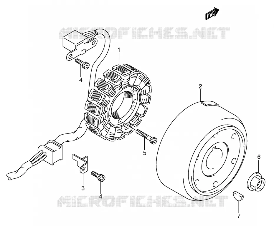 ALLUMAGE ROTOR - STATOR Suzuki QUAD 400 QUADSPORT 2006  LT-Z400K6(E19)