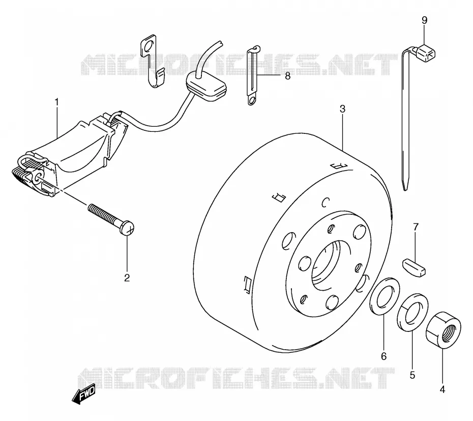 ALLUMAGE ROTOR - STATOR Suzuki QUAD 50 MINIQUAD-SPORT 2002  LT-A50K2(P3/P28)