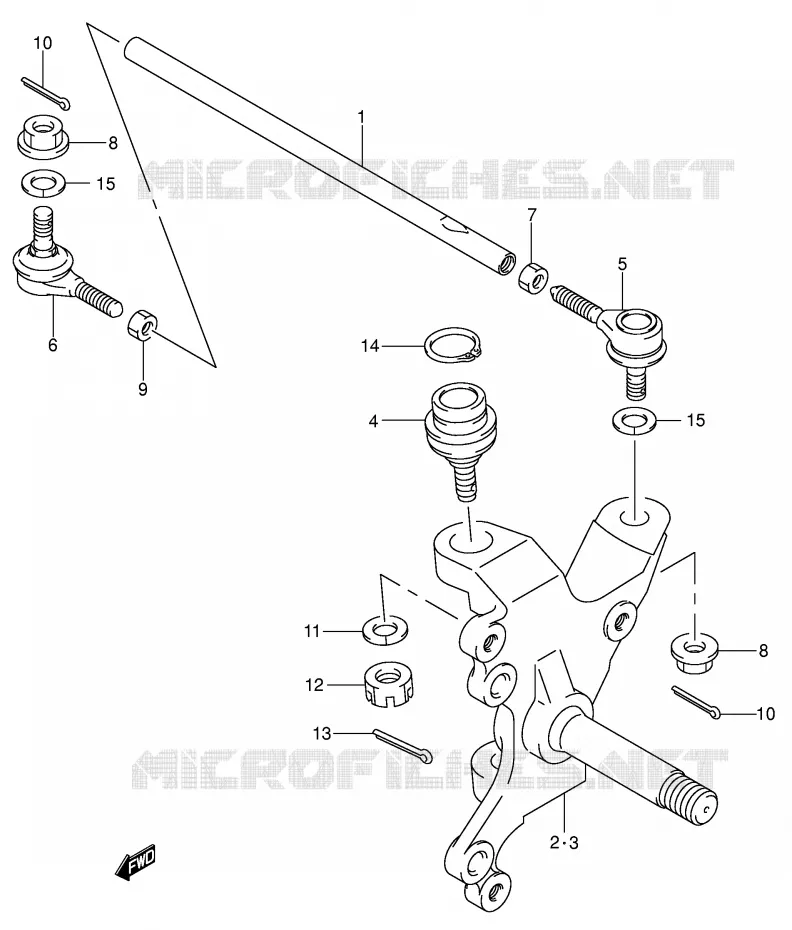BIELLETTES DE DIRECTION - MOYEU (MODELE K4) Suzuki QUAD 250 OZARK 2005  LT-F250K5(E3/E28)