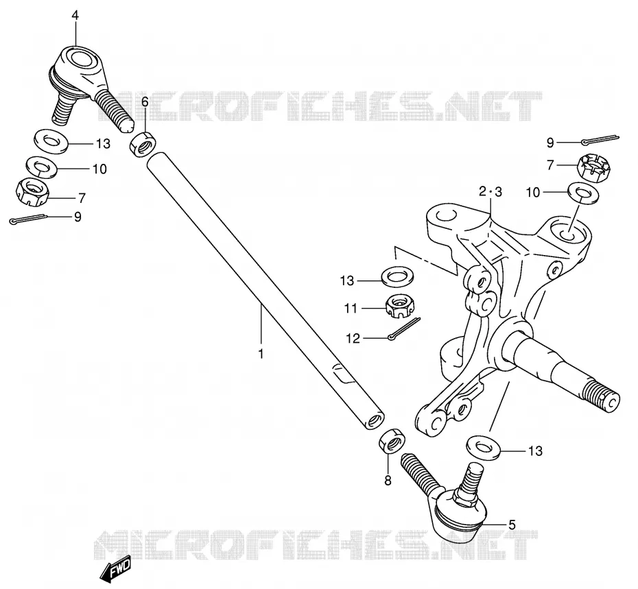 BIELLETTES DE DIRECTION - MOYEU Suzuki QUAD 250 QUADSPORT 2004  LT-Z250K4(E19)