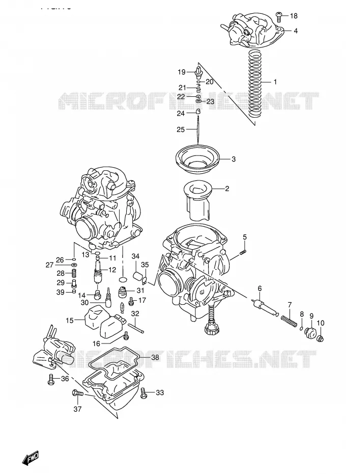 CARBURATEUR Suzuki MOTO 650 FREEWIND 1997  XF650V(E2)