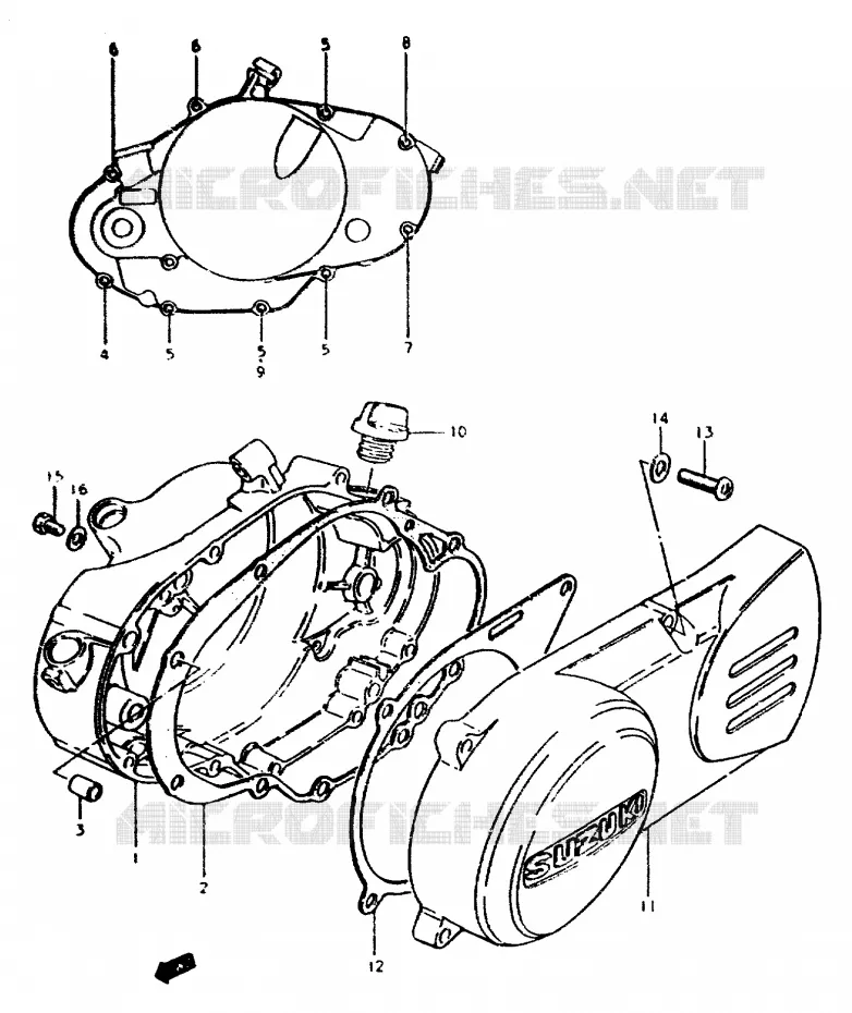 CARTER Suzuki MOTO 50 ZR 1999  ZR50SLKX