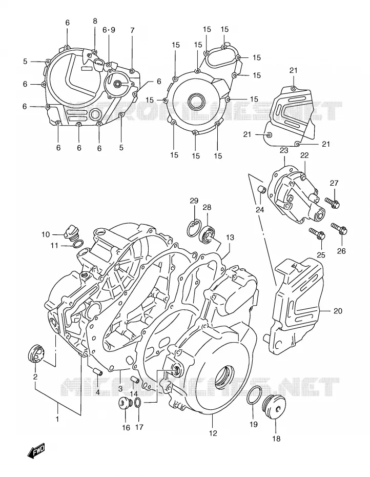 CARTER Suzuki MOTO 650 FREEWIND 1998  XF650UW(E2)