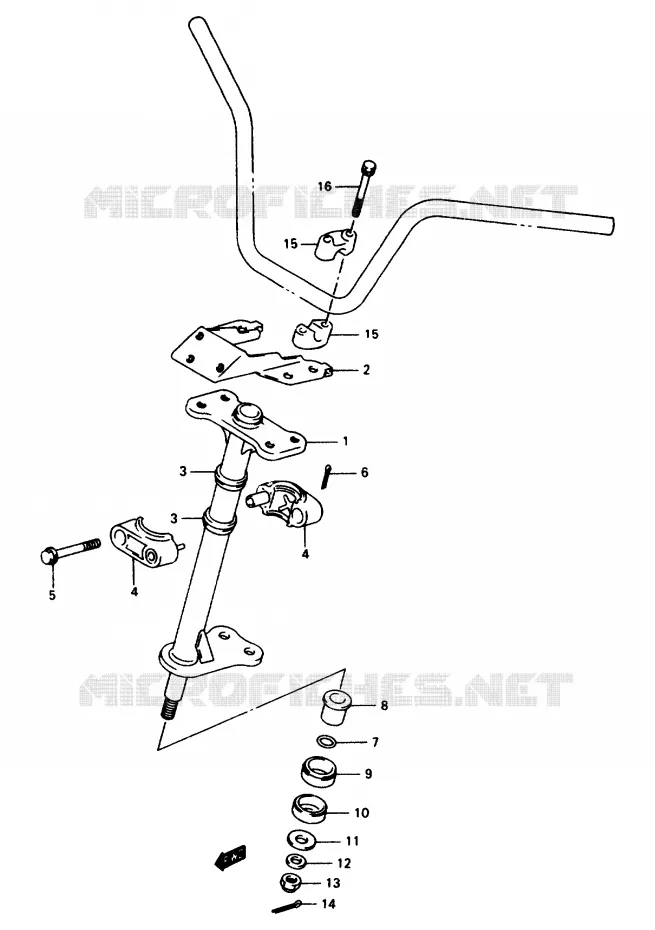 COLONNE DE DIRECTION Suzuki QUAD 250 OZARK 1997  LT-F250V