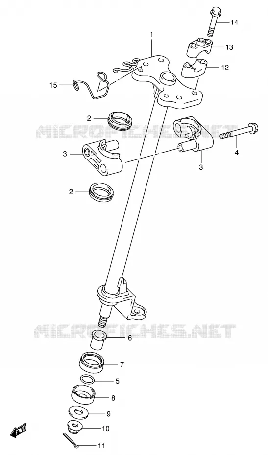 COLONNE DE DIRECTION Suzuki QUAD 400 EIGER 2007  LT-F400FK7(P24)