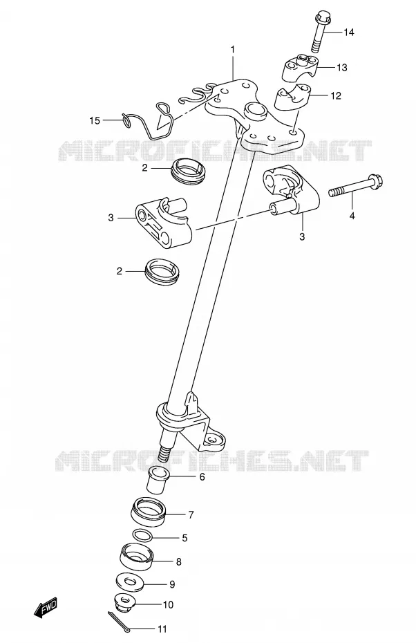 COLONNE DE DIRECTION Suzuki QUAD 400 EIGER 2012  LT-A400FK6(P3/P28)
