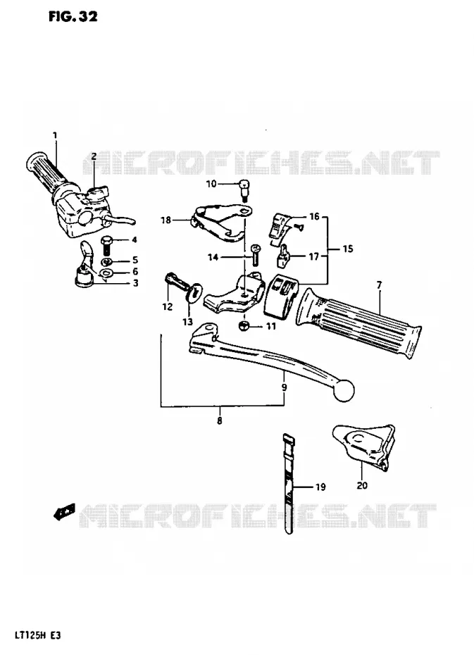 COMMODOS (MODELE F/G) Suzuki QUAD 125 QUADRUNNER 1987  LT125H(E3)