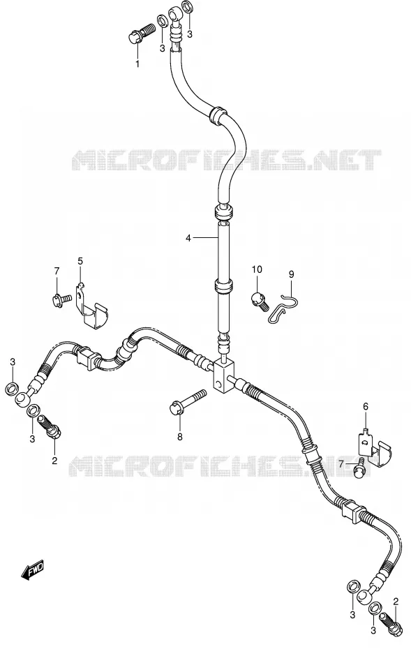 DURITE DE FREIN AVANT (MODELE K2/K3/K4/K5) Suzuki QUAD 250 OZARK 2003  LT-F250K3(E3/E28)