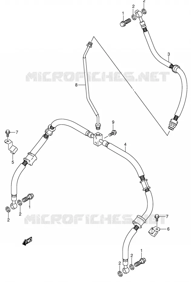 DURITE DE FREIN AVANT Suzuki QUAD 250 QUADSPORT 2006  LT-Z250K6(E19)