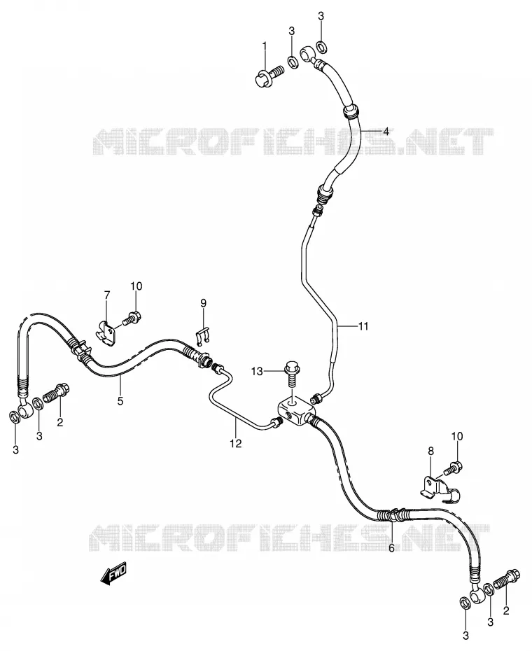 DURITE DE FREIN AVANT Suzuki QUAD 500 KINGQUAD 2005  LT-A500FK5(P28/P33)