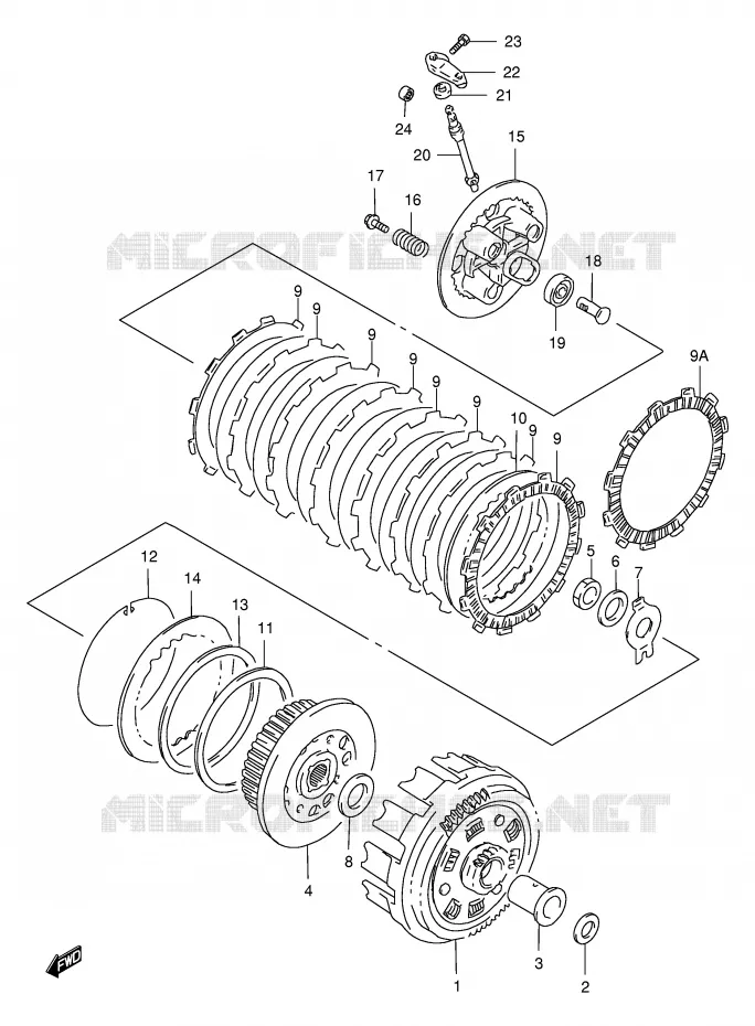 EMBRAYAGE Suzuki MOTO 650 FREEWIND 1999  XF650X(E2)