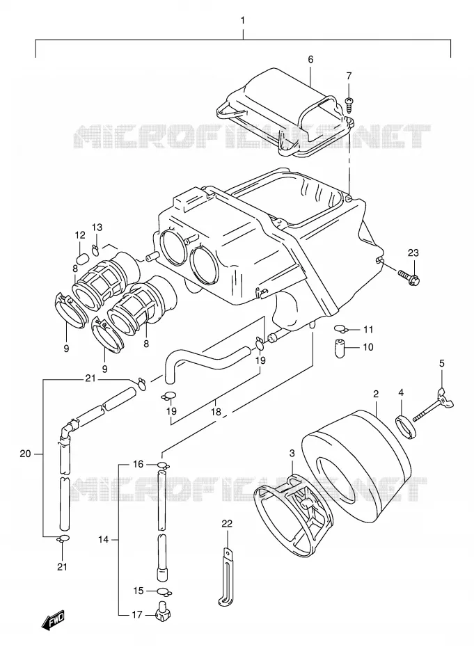 FILTRE A AIR Suzuki MOTO 650 FREEWIND 1999  XF650X(E2)