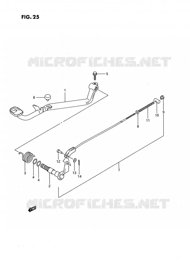 FREIN ARRIERE Suzuki QUAD 160 OZARK 1990  LT-F160L(P28)