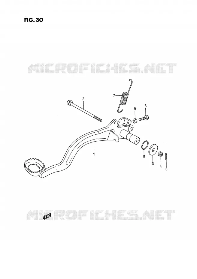 FREIN ARRIERE Suzuki QUAD 250 KINGQUAD 1993  LT-F4WDP(E2)
