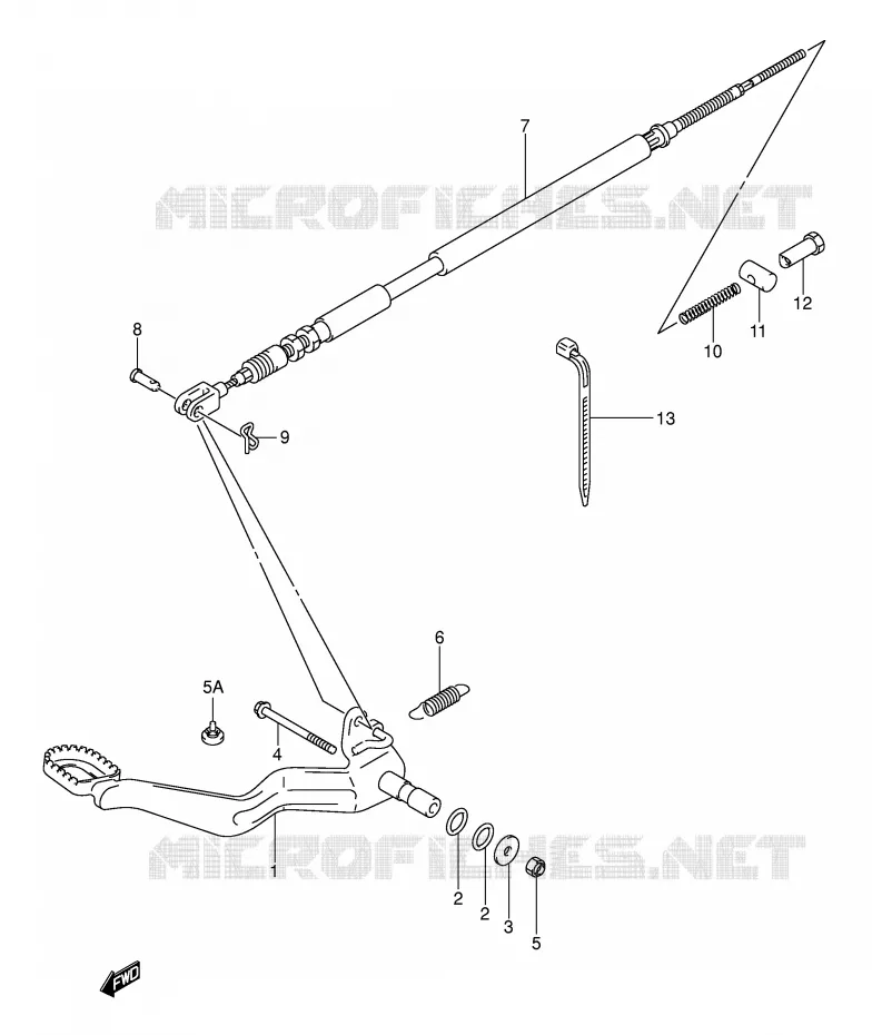 FREIN ARRIERE Suzuki QUAD 250 OZARK 2004  LT-F250K4(E17)