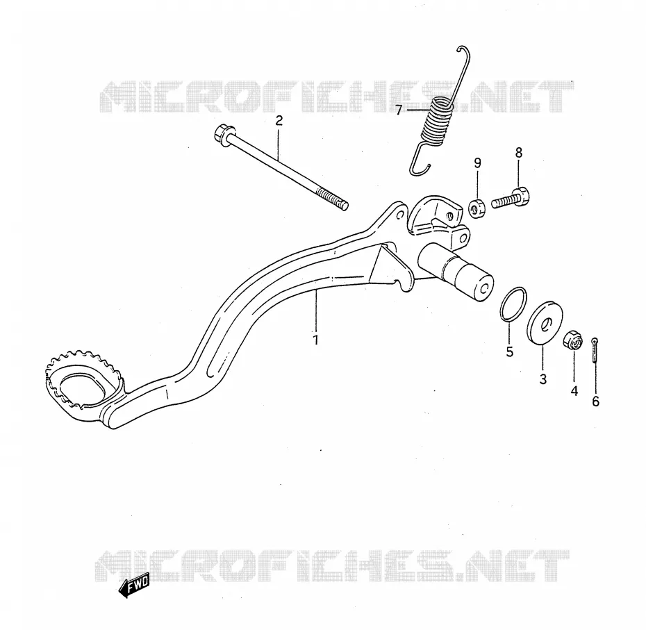 FREIN ARRIERE Suzuki QUAD 300 KINGQUAD 1993  LT-F4WDXP(E28)