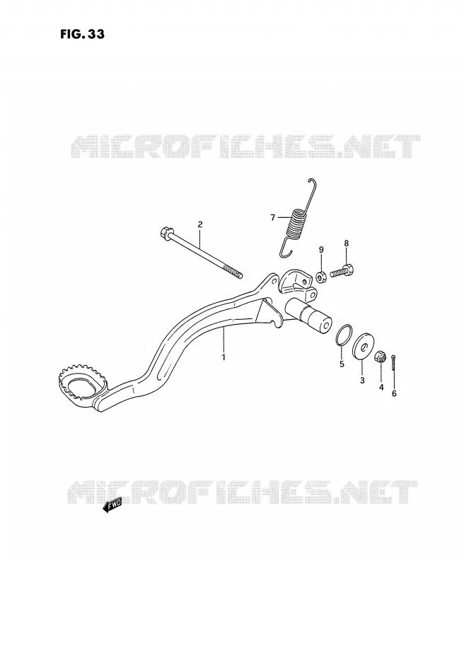 FREIN ARRIERE Suzuki QUAD 300 KINGQUAD 1994  LT-F4WDXR(E3)