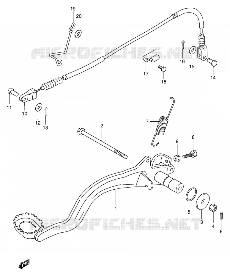 FREIN ARRIERE Suzuki QUAD 300 KINGQUAD 1999  LT-F300X(E24)