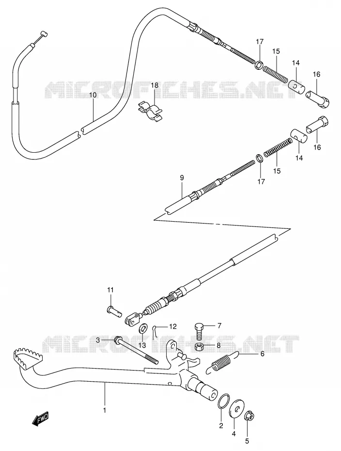 FREIN ARRIERE Suzuki QUAD 400 EIGER 2003  LT-A400K3(P3/P28)