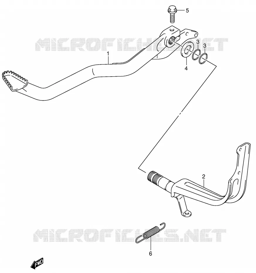 FREIN ARRIERE Suzuki QUAD 500 VINSON 2006  LT-F500FK6(P24)