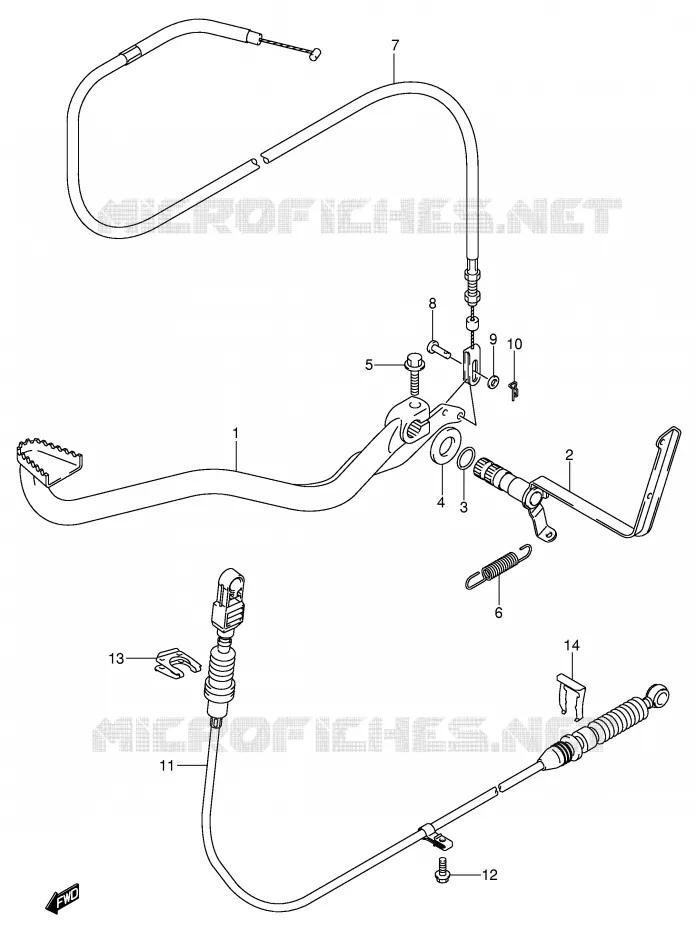FREIN ARRIERE Suzuki QUAD 500 VINSON 2007  LT-A500FK7(P24)