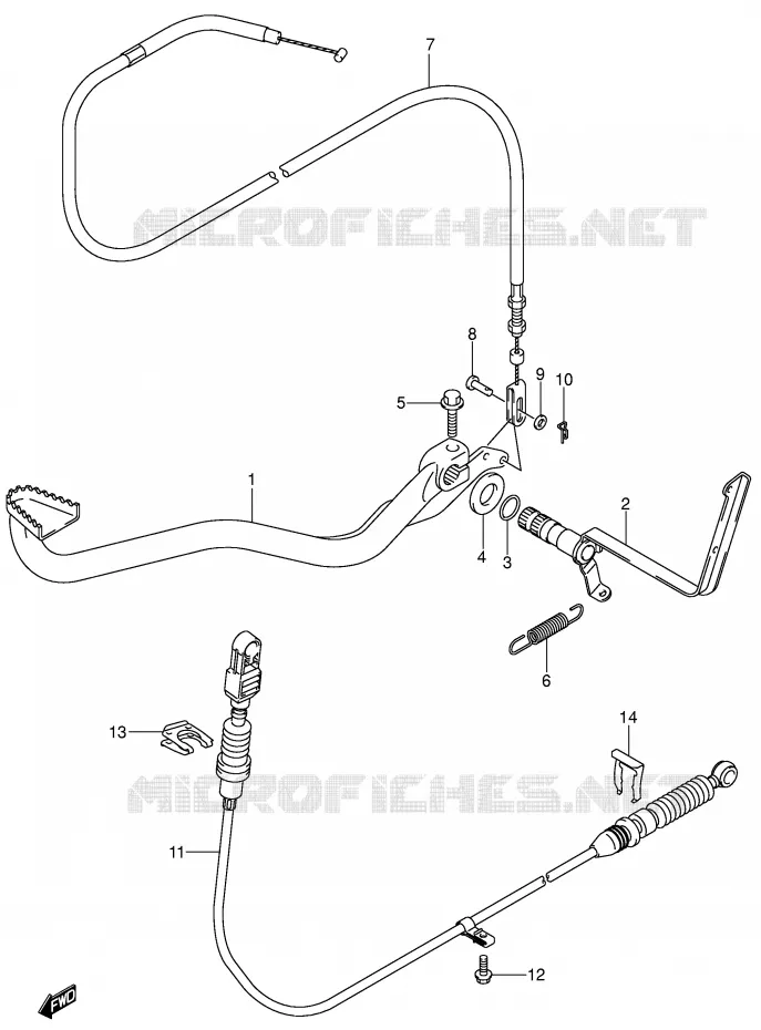 FREIN ARRIERE Suzuki QUAD 500 VINSON 2007  LT-A500FK7(P28/P33)