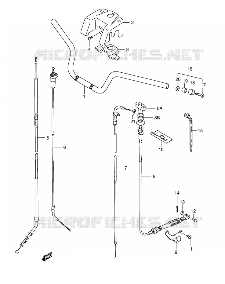 GUIDON Suzuki QUAD 160 OZARK 2000  LT-F160Y(P24)