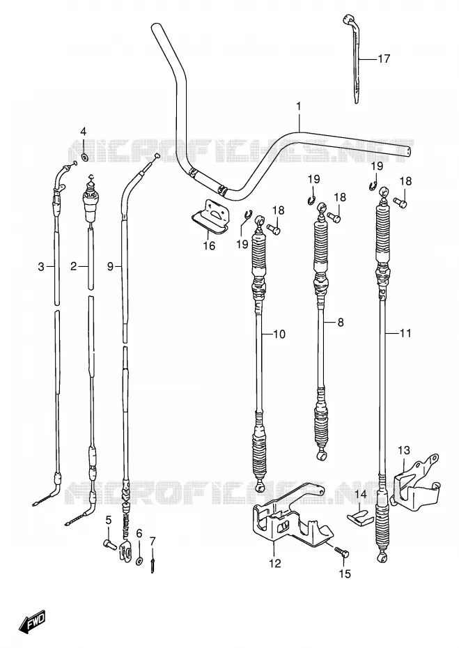 GUIDON Suzuki QUAD 250 OZARK 2000  LT-F250Y(E24)