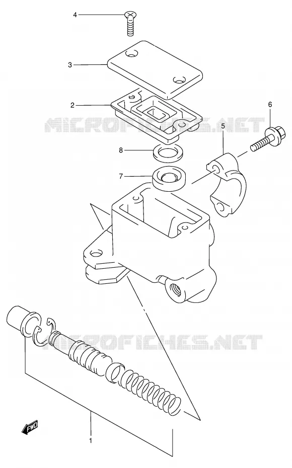 MAITRE CYLINDRE AVANT Suzuki QUAD 250 KINGQUAD 1998  LT-F4WDW(E28)