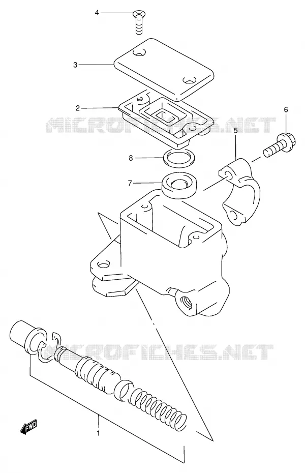 MAITRE CYLINDRE AVANT Suzuki QUAD 250 OZARK 2000  LT-F250Y(E24)