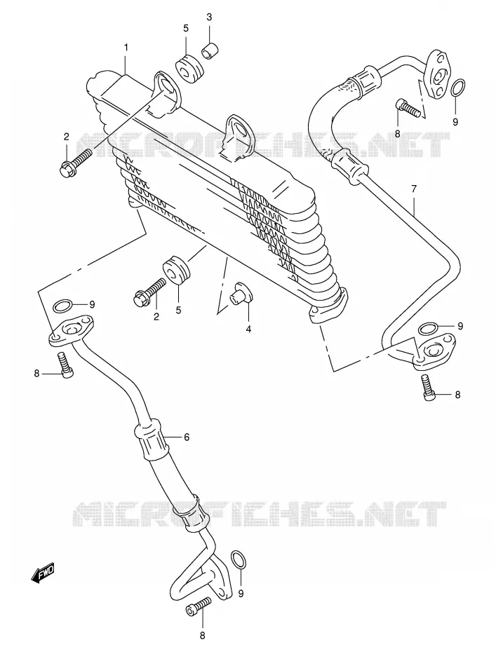 RADIATEUR D'HUILE Suzuki MOTO 650 FREEWIND 2001  XF650UK1(E2)