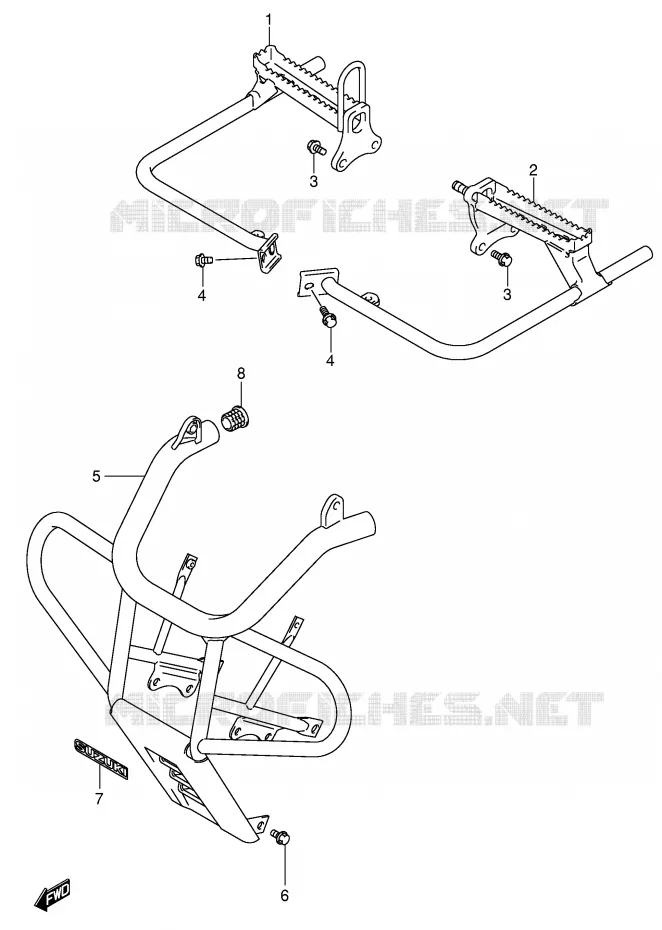 REPOSE PIED Suzuki QUAD 250 OZARK 2002  LT-F250K2(E3/E28)