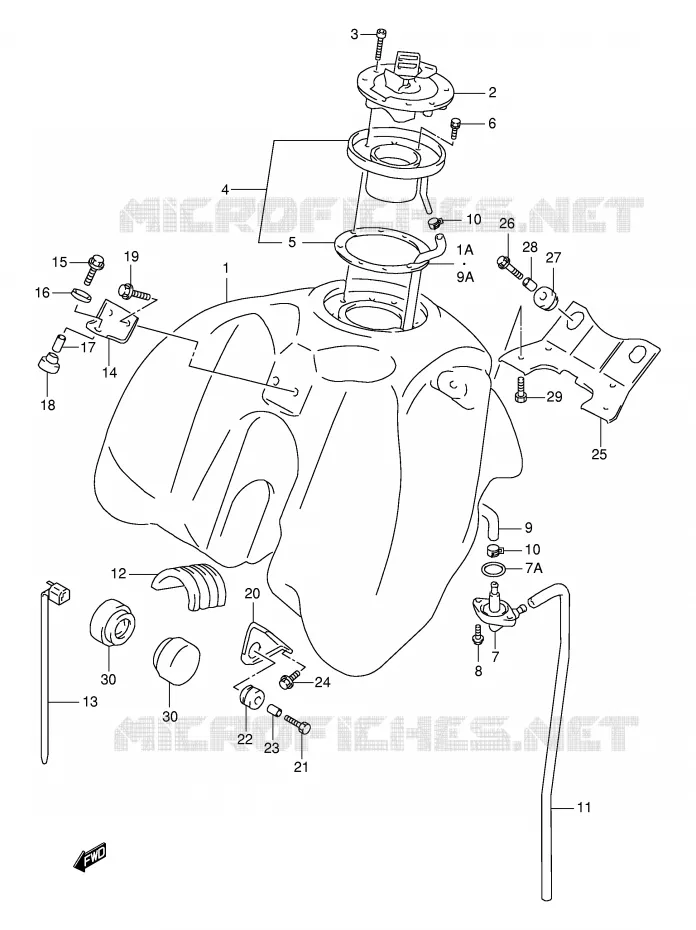 RESERVOIR D'ESSENCE Suzuki MOTO 650 FREEWIND 2001  XF650K1(E2)