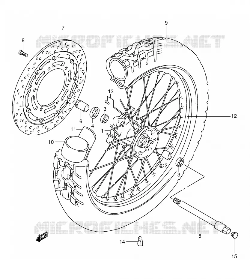 ROUE AVANT Suzuki MOTO 650 FREEWIND 1999  XF650X(E2)