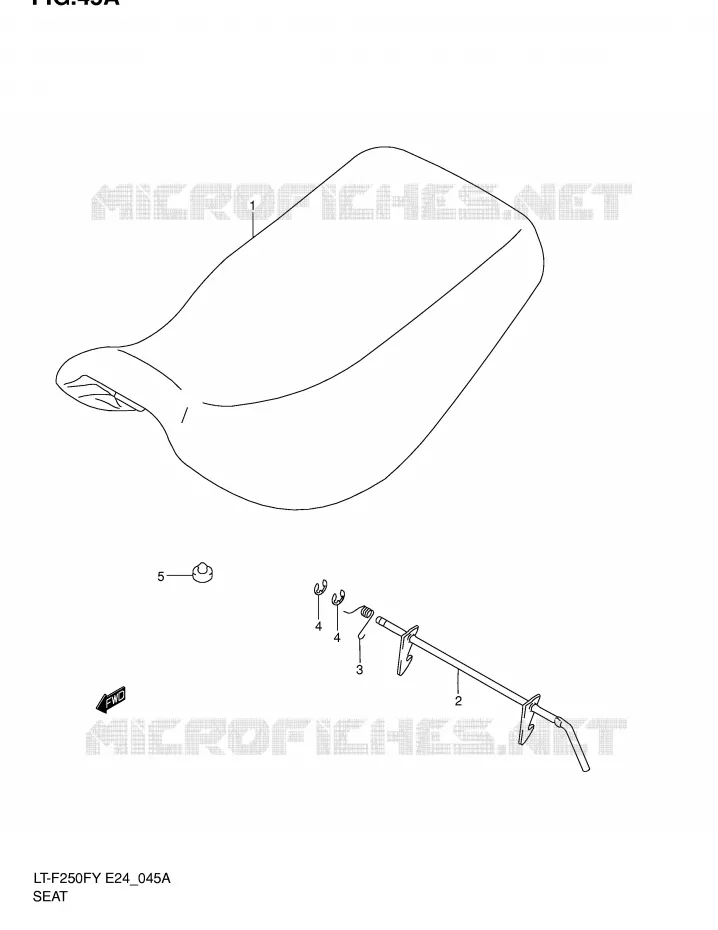 SELLE (MODELE K2) Suzuki QUAD 250 OZARK 2002  LT-F250FK2(E24)