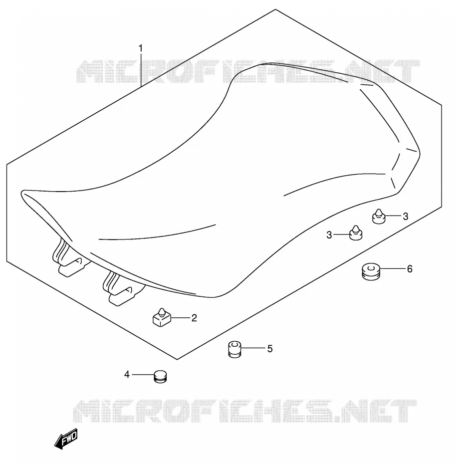 SELLE Suzuki QUAD 250 QUADSPORT 2004  LT-Z250K4(E19)