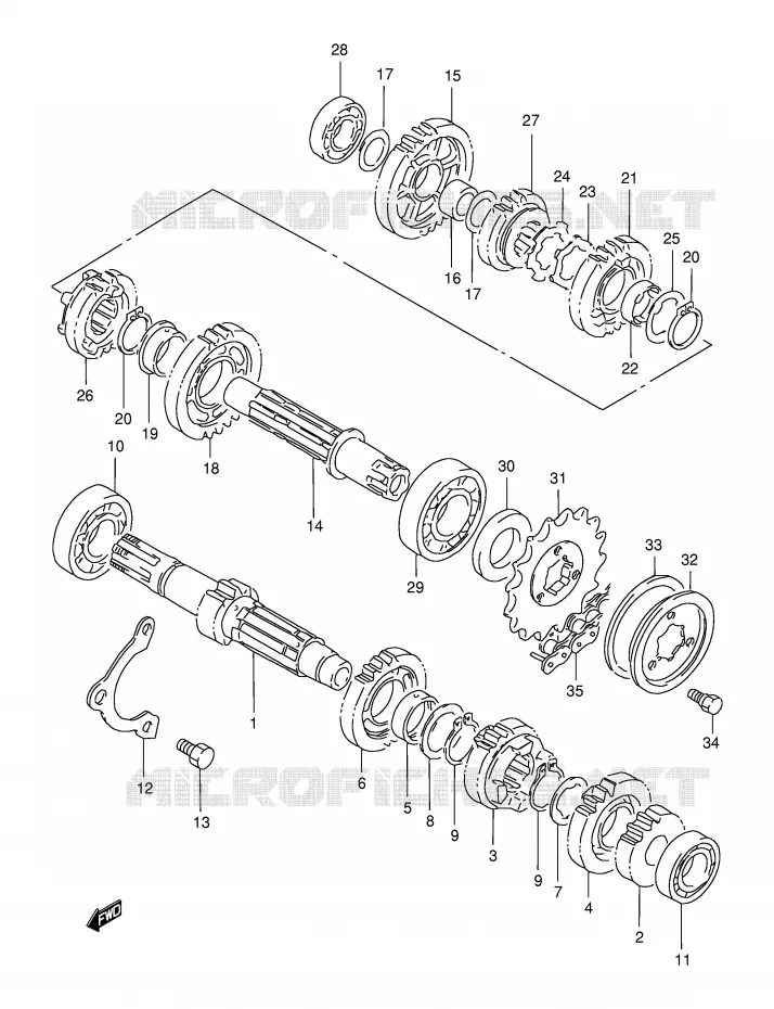 TRANSMISSION Suzuki MOTO 650 FREEWIND 1997  XF650UV(E2)