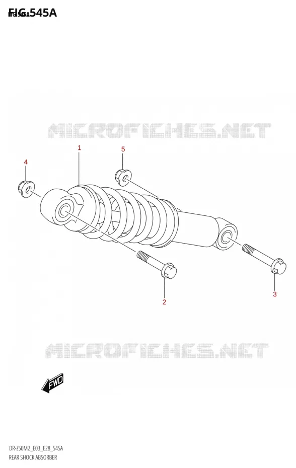 AMORTISSEUR ARRIERE Suzuki MOTO 50 DR 2022  DR-Z50 2022 M2 (E28)