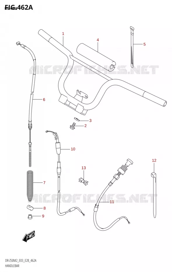 GUIDON Suzuki MOTO 50 DR 2022  DR-Z50 2022 M2 (E28)