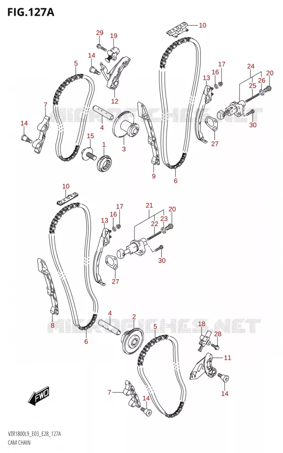 DISTRIBUTION Suzuki MOTO 1800 BOULEVARD 2019  VZR1800 2019 L9 (E28)